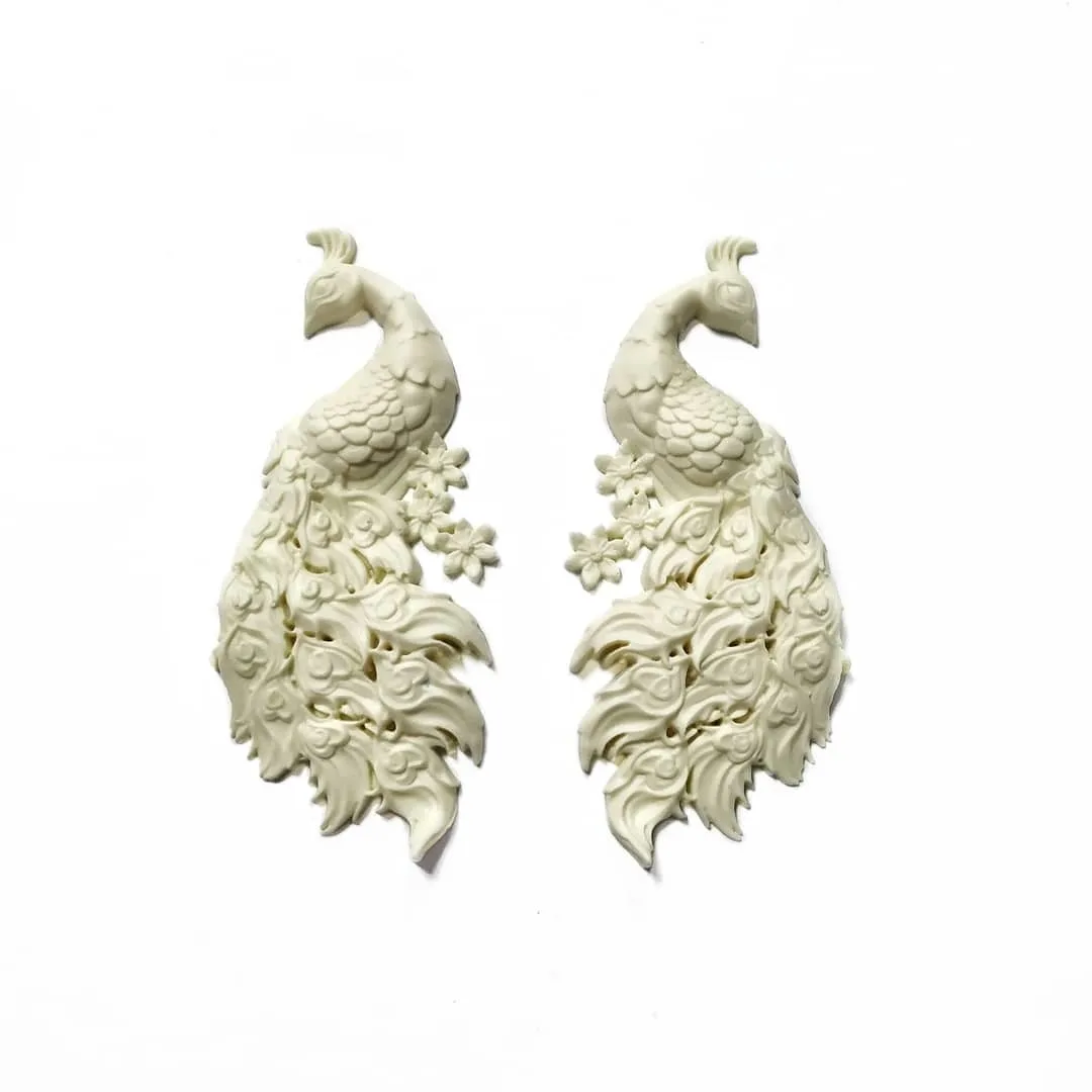 Молд силиконовый не пищевой. Павлин маленький левый. Bestmolds Форма 1039 для декора из