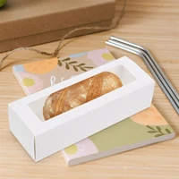 10pcs household cookies boxes rectangular paper chocolate packaging box biscuit boxes delicate wrapping boxes packaging boxes