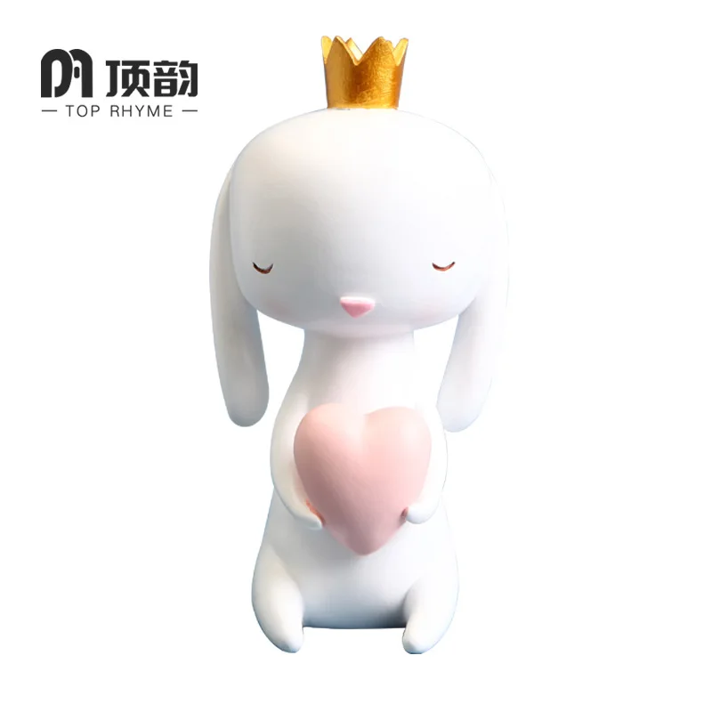 Креативная статуя лисы и кролика из смолы скульптура ремесла простые украшения