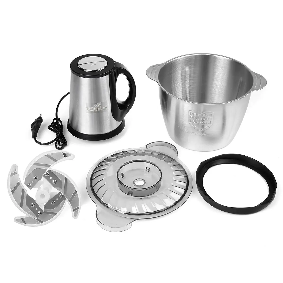 

3L 300W 2 Speed Stainless Steel Electric Chopper Vegetable Garlic Masher Egg Beater Meat Grinder Mincer Food Processor Slicer