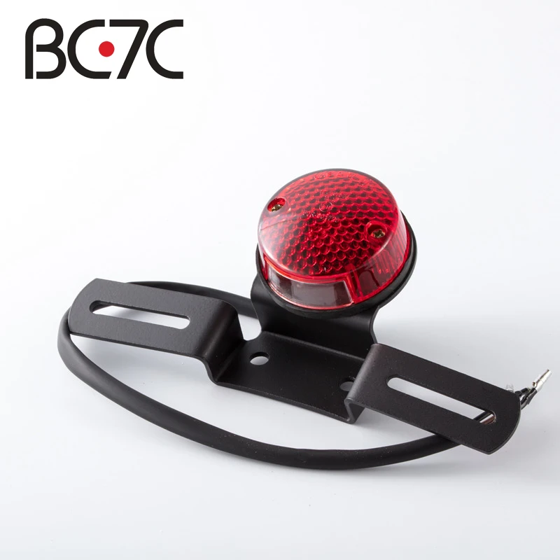 Мотоциклетный Ретро красный круглый стоп сигнал с кронштейном для Harley круиз