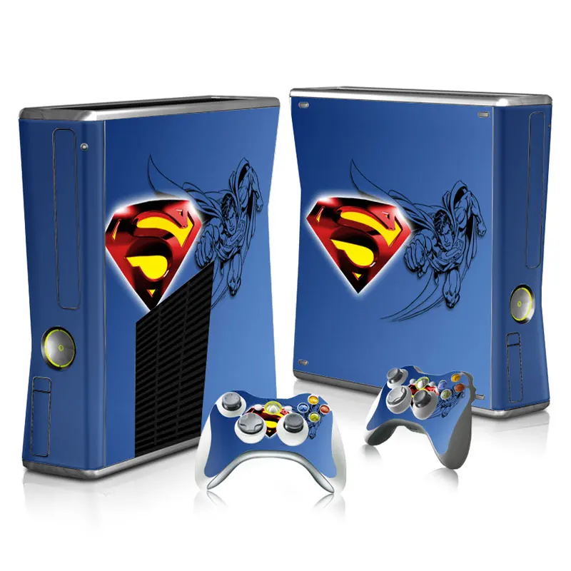 Для Xbox 360 slim стикер для XBOX Виниловая наклейка Xbox360 тонкий кожи и 2 контроллера