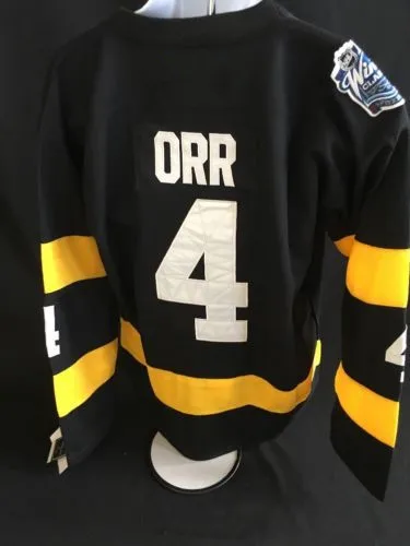 

Bruins #4 Bobby Orr Ice Hockey Jersey Mens Embroidery Stitched Customize any number and name Jerseys