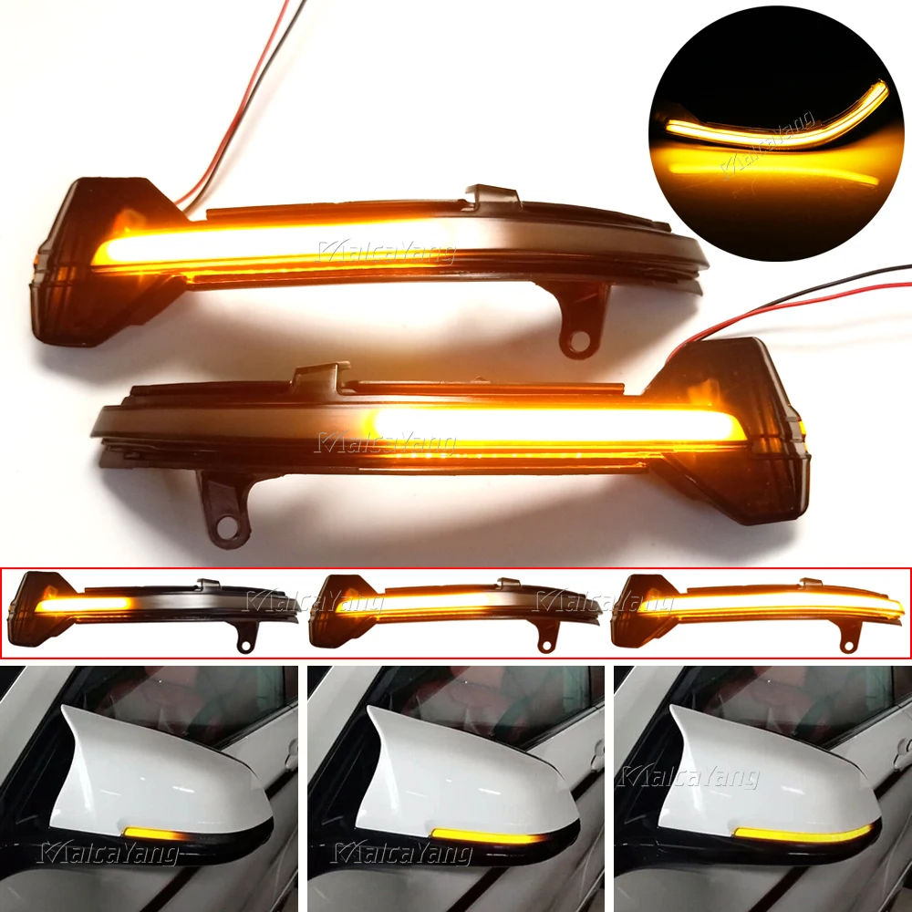 

2X Side Wing Scroll Dynamic Blinker For BMW 5 6 7 Series F10 F11 F07 F06 F12 F13 F01 LED Turn Signal Light Sequential Indicator