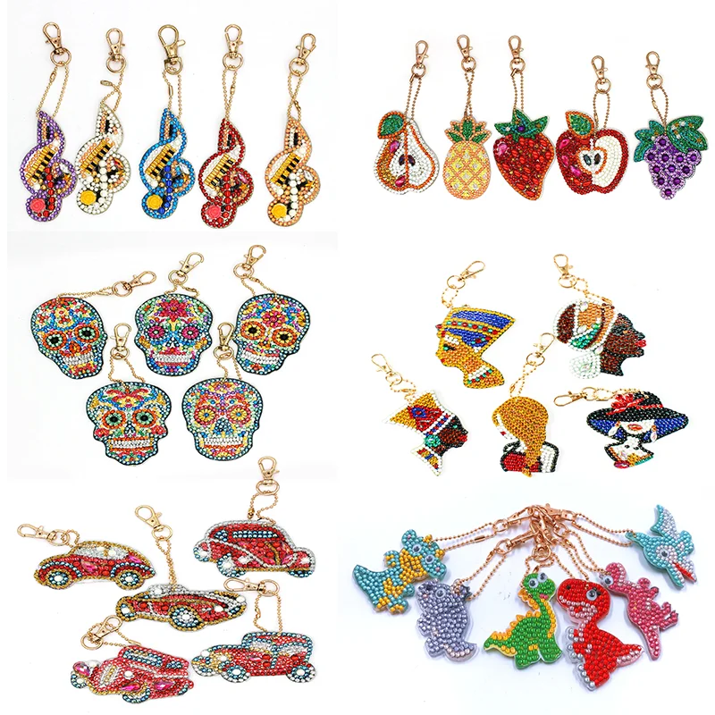 Брелок для ключей набор алмазной вышивки 5/6 шт. | Дом и сад