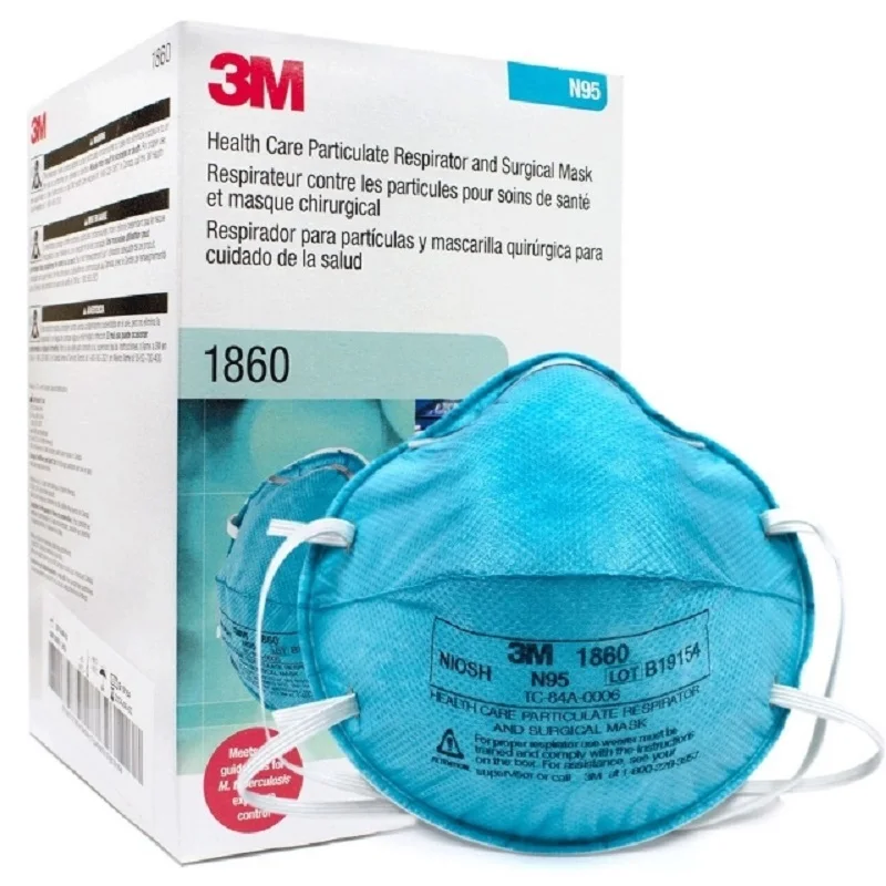 Респираторная маска 3M N95 1860 20 шт./кор. респиратор против частиц фильтр PM2.5 защитные