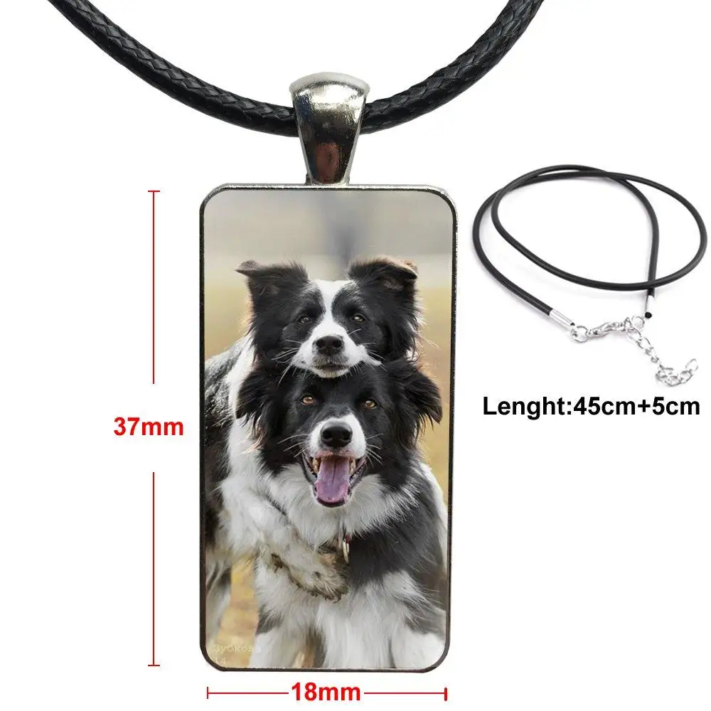 Border Collie Dog Breed для рождественского подарка Модные Винтажные стеклянные подвески