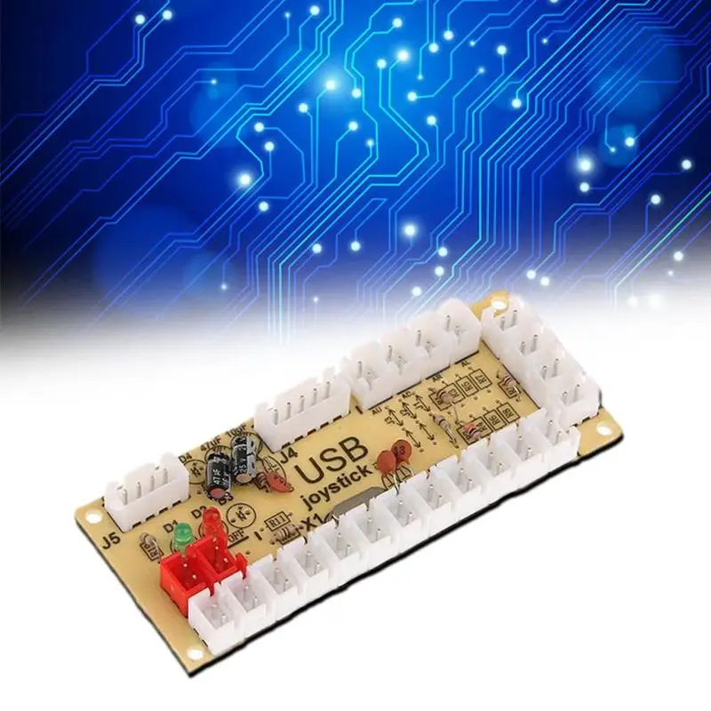 

USB Arcade Joystick Circuit Board Zero Delay Arcade PC For Digital Modes Game Joystick Kit Equipment Board to USB Analog En K4E5