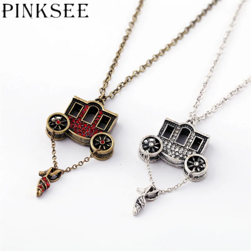 Pinksee Новинка Ретро Красные Стразы автомобиль Высокий каблук обувь дизайн кулон