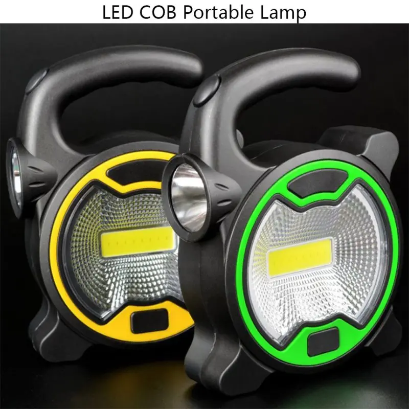 

1 шт. Работа лампы COB светодиодный Фонари Водонепроницаемый аварийный Точечный светильник Перезаряжаемые походный светильник