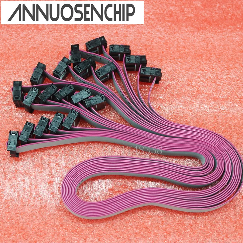 FC-10P USBISP JTAG AVR 10Pins 2.54mm Pitch FC10P-10P Gray cable Length about 50CM | Электронные компоненты и