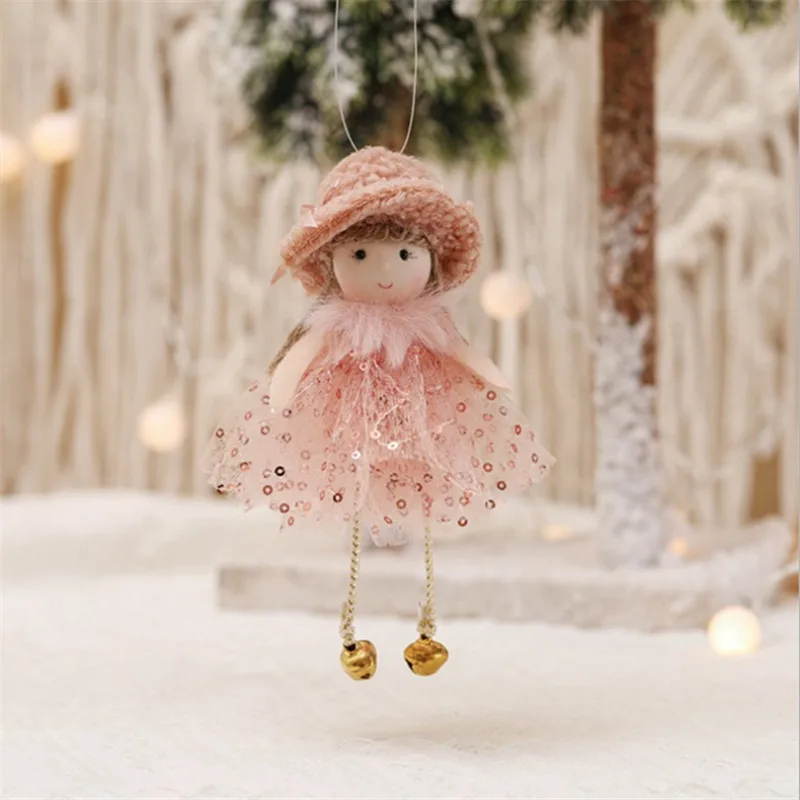 

Sequin Veil Girl Ornaments Christmas Tree Pendant Cute Christmas Doll Ornaments Christmas Decoration for Home Navidad New Year