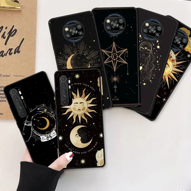 

Witches Moon Tarot Mystery Totem Phone Case For Xiaomi Mi 8 Lite 9 SE 10 10T Pro For Mi 11 6 Plus Black Silicone Cover