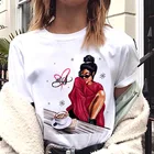 Модная женская футболка с принтом, футболка с круглым вырезом, женская летняя футболка с коротким рукавом, женская футболка в стиле Харадзюку