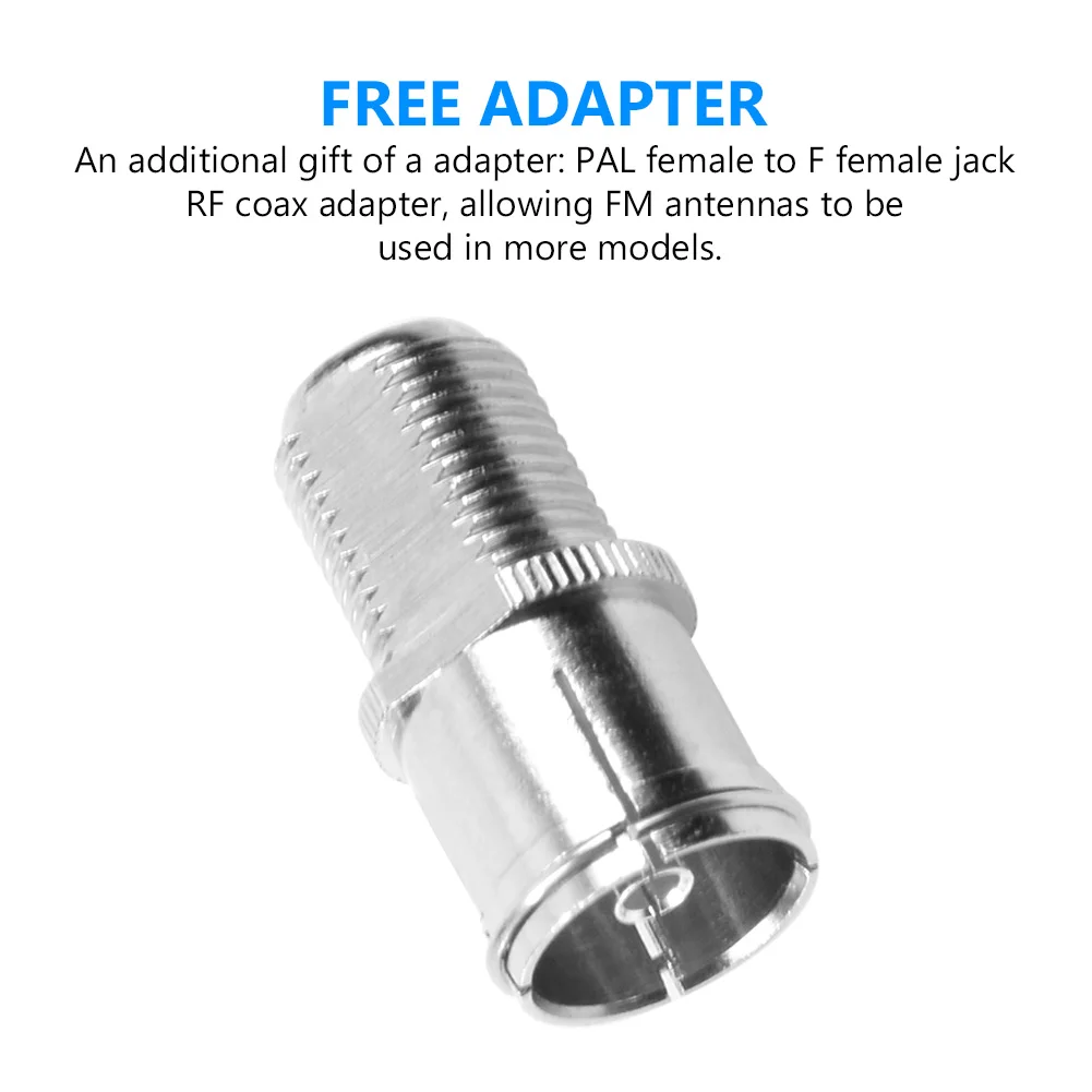 FM-радио антенна для стереоприемника внутренняя 75 Ом коаксиальный кабель