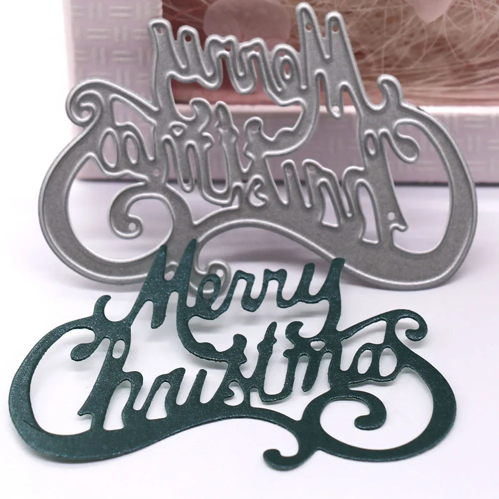 Рождественские слова с надписью &quotMerry christmas&quot металлические Вырубные штампы