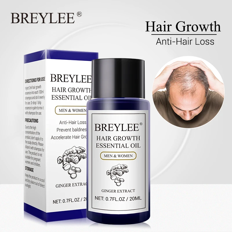 

BREYLEE Hair Growth Essential Oil Anti-Hair Loss Serum Hair Products Prevent Baldness Nourishing Re-growth Hair Care Oil 20ml
