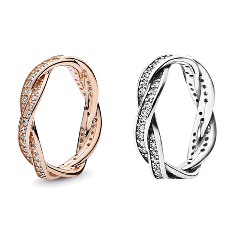 

2020 Hot Europe and America Ring Alloy Silver-plated Fashion Personality Simple Winding Love Ring Womens Ring Charm Jewelry