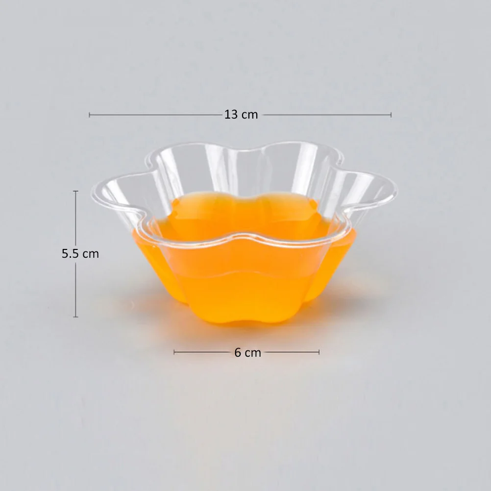 100 pcs Ice Cream Cup Disposable Plastic Dessert Bowl Container for Pudding Jelly Parfaits | Дом и сад