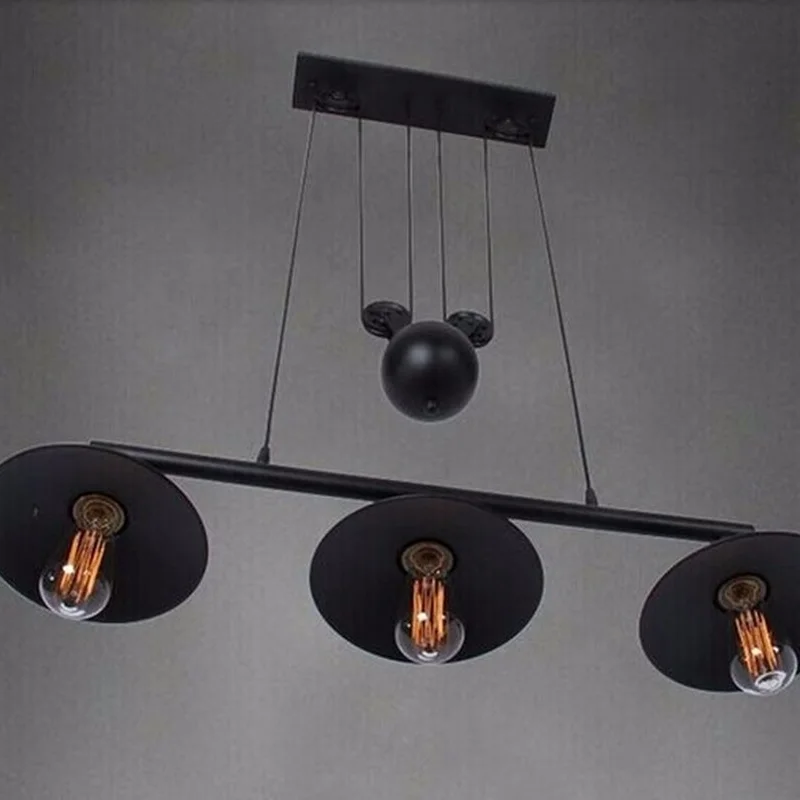 Винтажный железный подвесной светильник в стиле лофт индастриальном