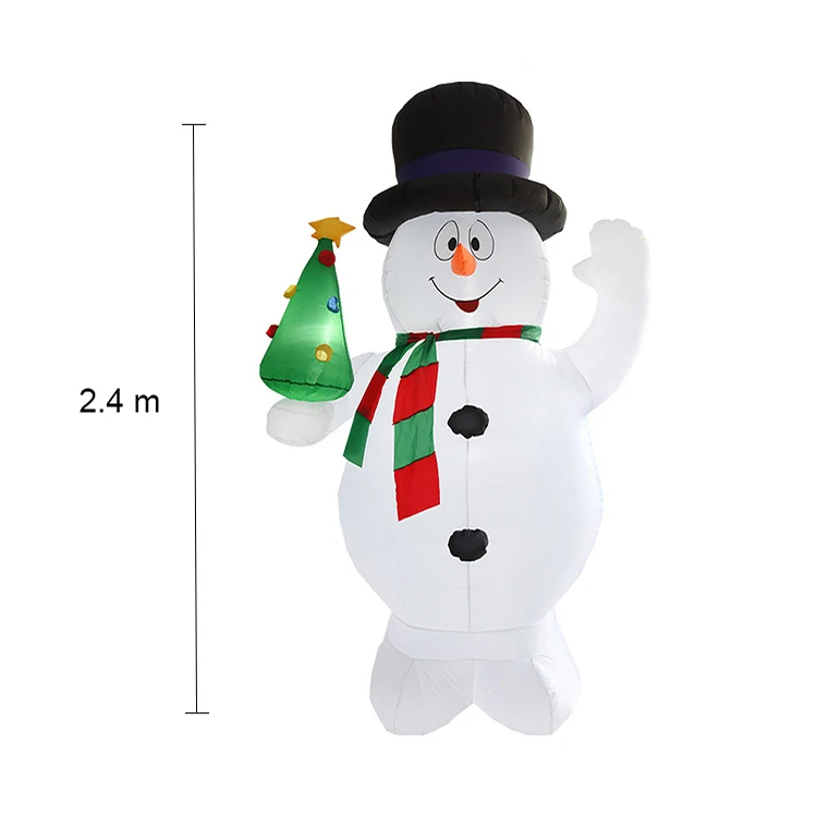 

Xmas New Year Snowman Inflatable Model LED Night Light Luminous Inflatable Model Outdoor Garden Toys Christmas Decorations Props