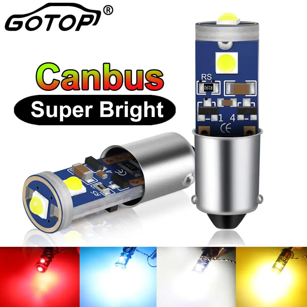 2шт BA9S T4W H6W H5W T11 Светодиодная лампа Canbus без ошибок 3SMD 3030 чипы автомобильный