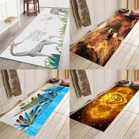 peacock lion elephant animal print flannel home mat door mat bathroom mat bed mat