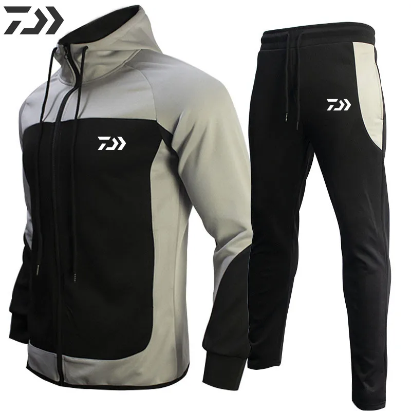 

2022 DAIWA Fishing Clothes Autumn Winter Men Women Fishing Clothes Suits Outdoor Sports Travel Fashion Cotton Trousers + Jacket