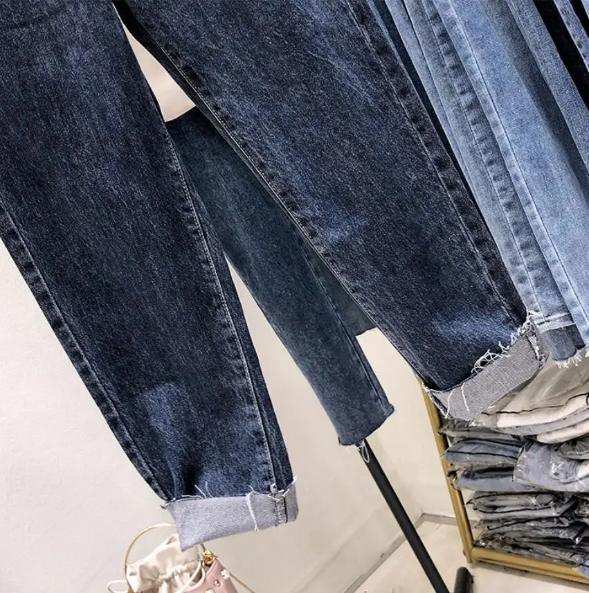 

Jeans Woman 2020 Loose Casual Harem Pants boyfriends Jeans Streetwear Denim Pants Women Ankle Length Slouchy Jeans s174