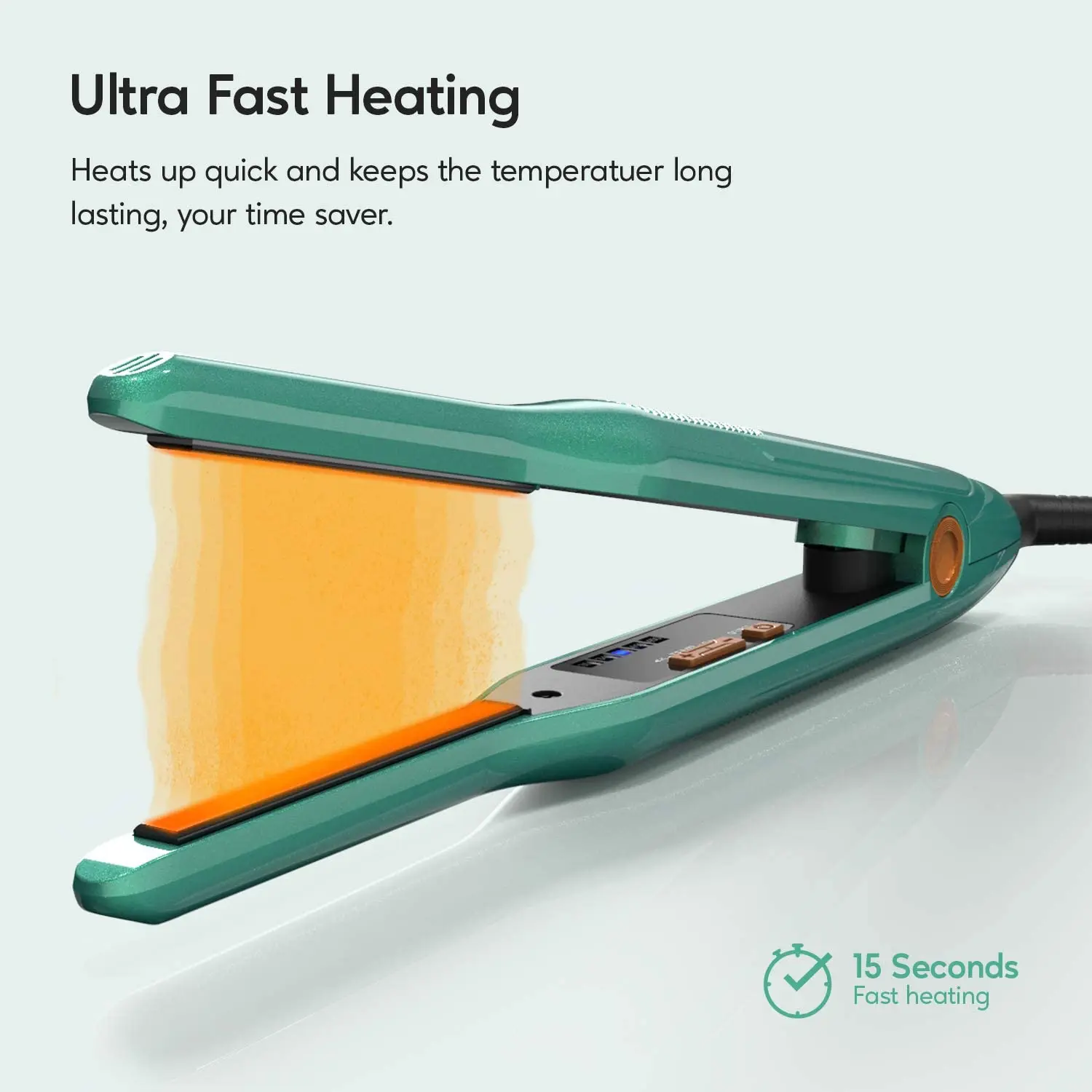 Выпрямитель для волос KIPOZI профессиональный компактный короткий титановый