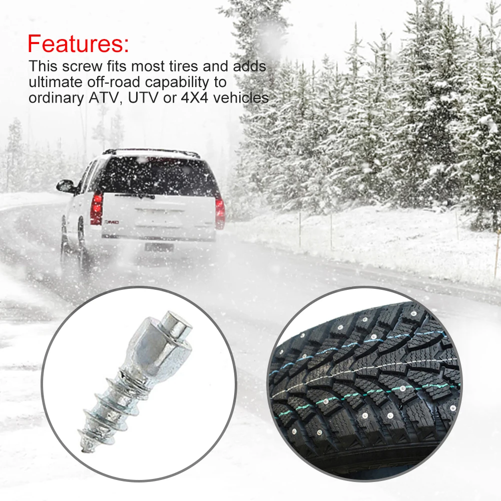 10/20pcs Car Tire Studs Anti-Slip Screws Nails Auto Motorcycle Bike Truck Off-road Tyre Anti-ice Spikes Snow Sole Cleats | Строительство