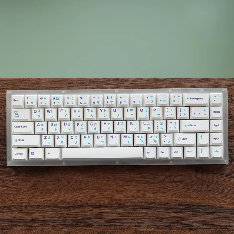 Клавиатура для MX Switch с ПБТ-краской, механическая клавиатура с бабочкой, русские, японские, корейские колпачки для клавиш, вишневый профиль, 1 комплект