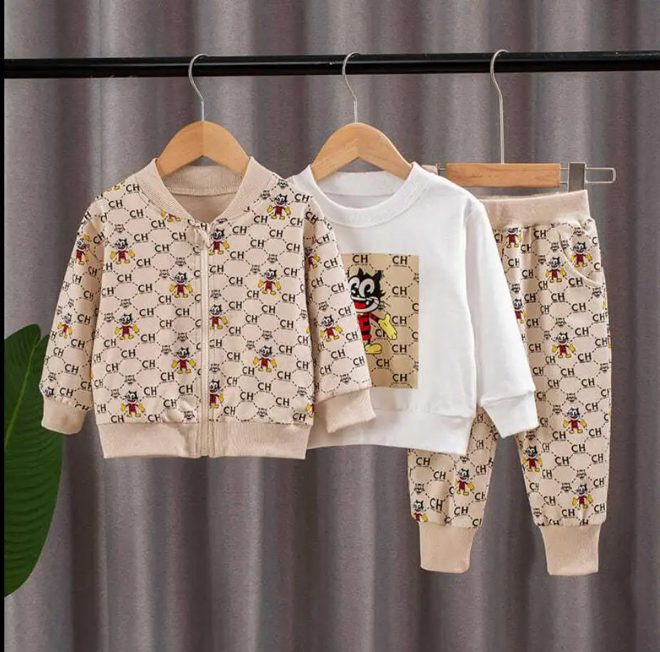 

Boys'sport Casual suit 2021 baby autumn children's clothing Set boys clothes Tracksuit two piece kids trend Three-piece suit