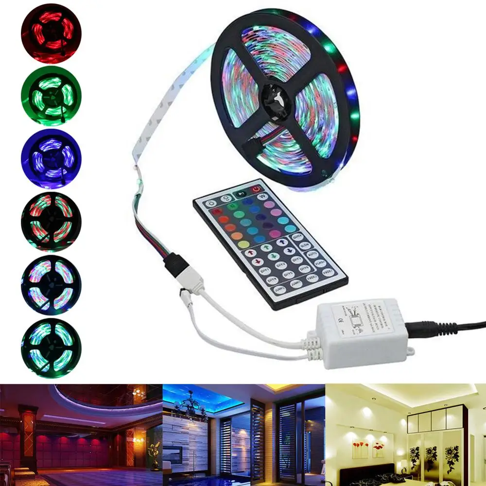 Светодиодная лента 10 м 3528 SMD RGB 600 многоцветная светильник вая с ИК-пультом