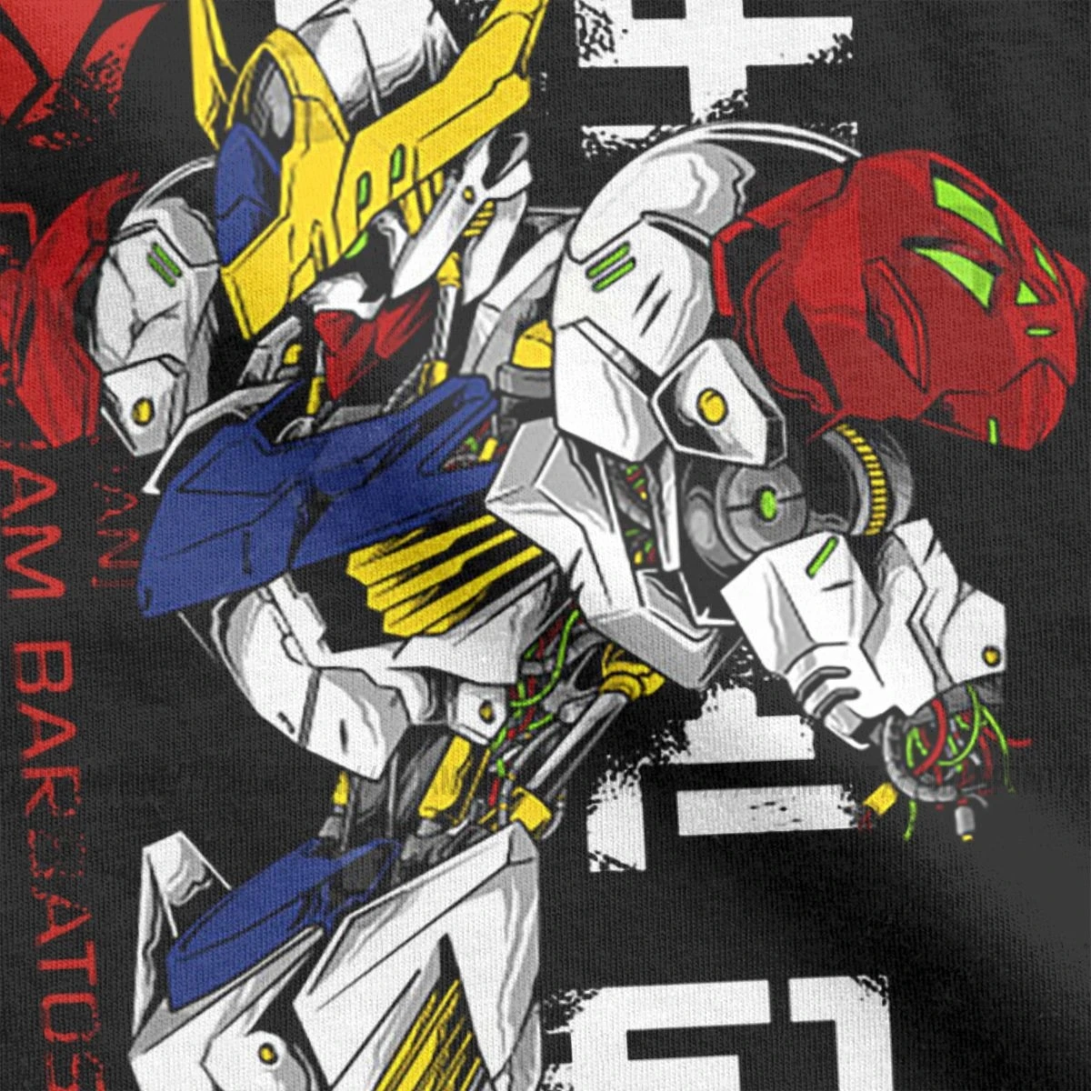 Мужская футболка Barbatos с аниме механическим роботом манга мейка японская