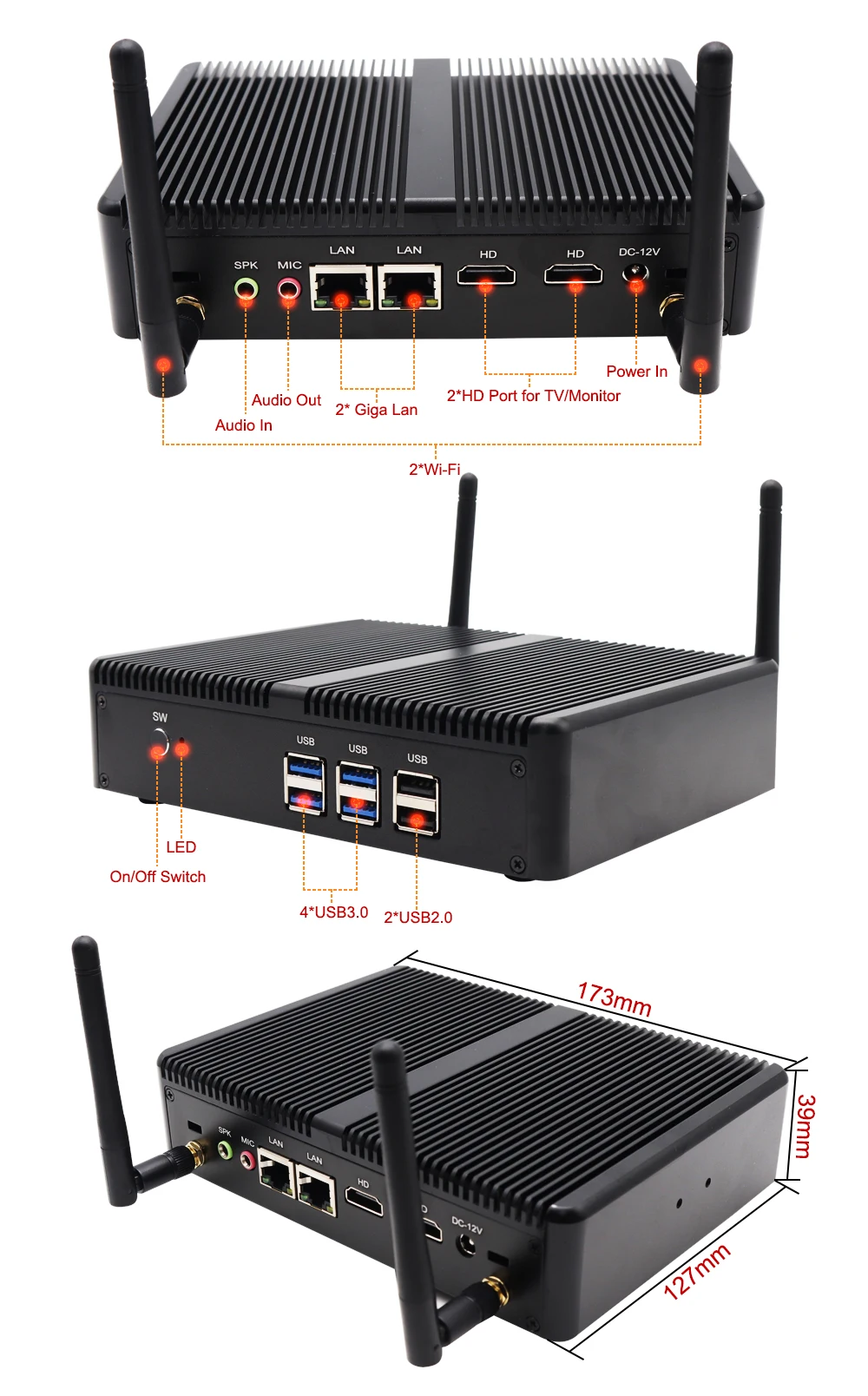 Мини-ПК Eglobal Nuc Windows 10 AES-NI pfSense OpenVPN Intel N3150/N3700 2 08 ГГц | Компьютеры и офис