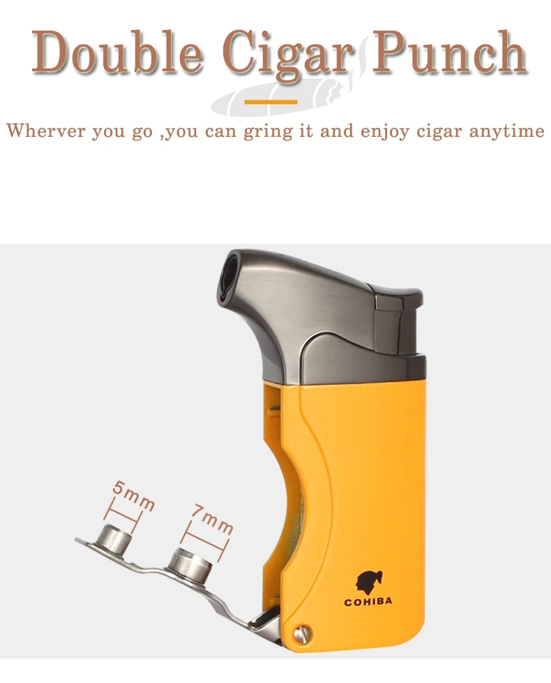 COHIBA зажигалка резак аксессуары набор газовые зажигалки острый сигарный нож набор с подарочной коробкой