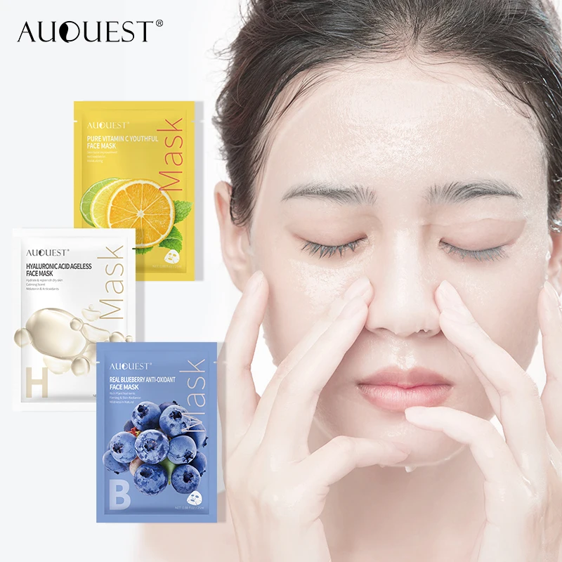 AUQUEST маска для лица Гиалуроновая кислота эссенция Витамин C против морщин