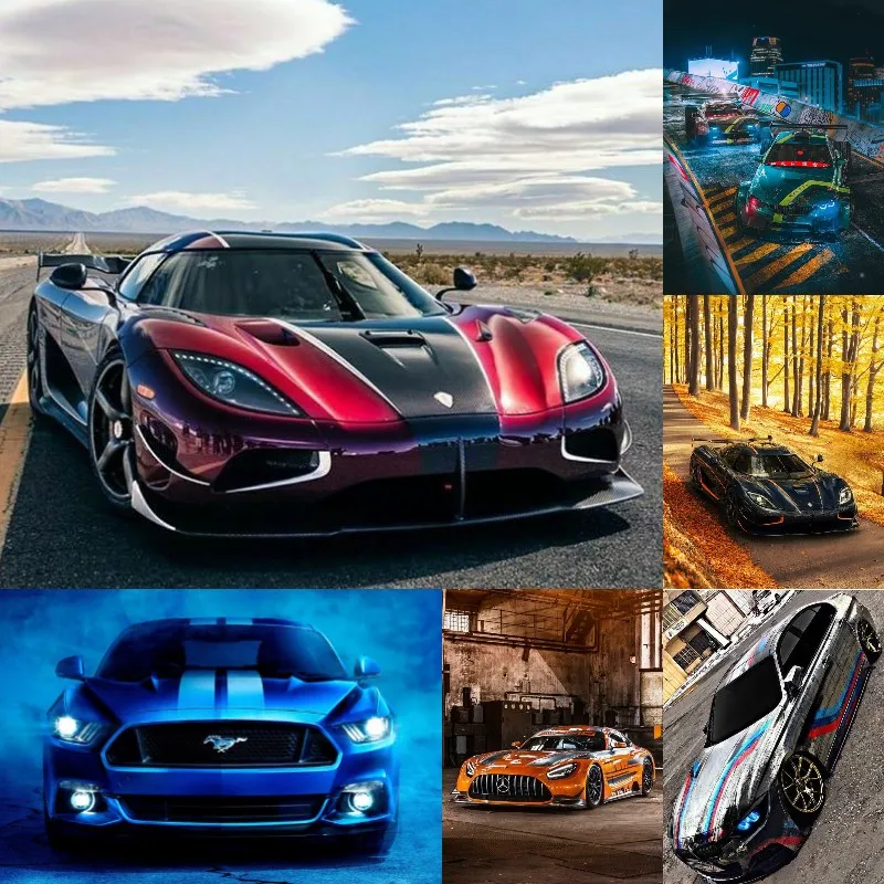 

5D DIY Diamond Painting Sports Car Scenery Embroidery Cross Stitch Mosaic Art Diamond Kit Home Decor Gift