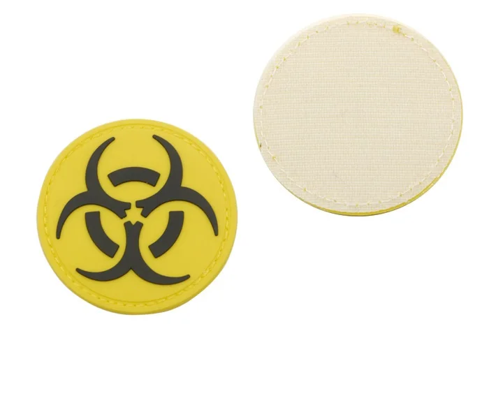 Рабочий стол с вытяжным шкафом и излучения символ знак патч опасности яд