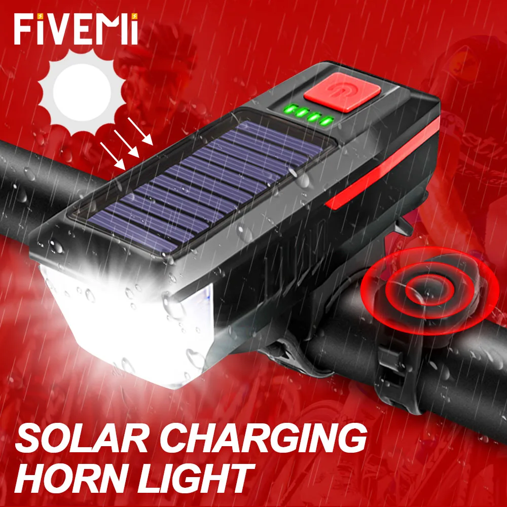 

Фонарь велосипедный на солнечной батарее, с зарядкой от USB