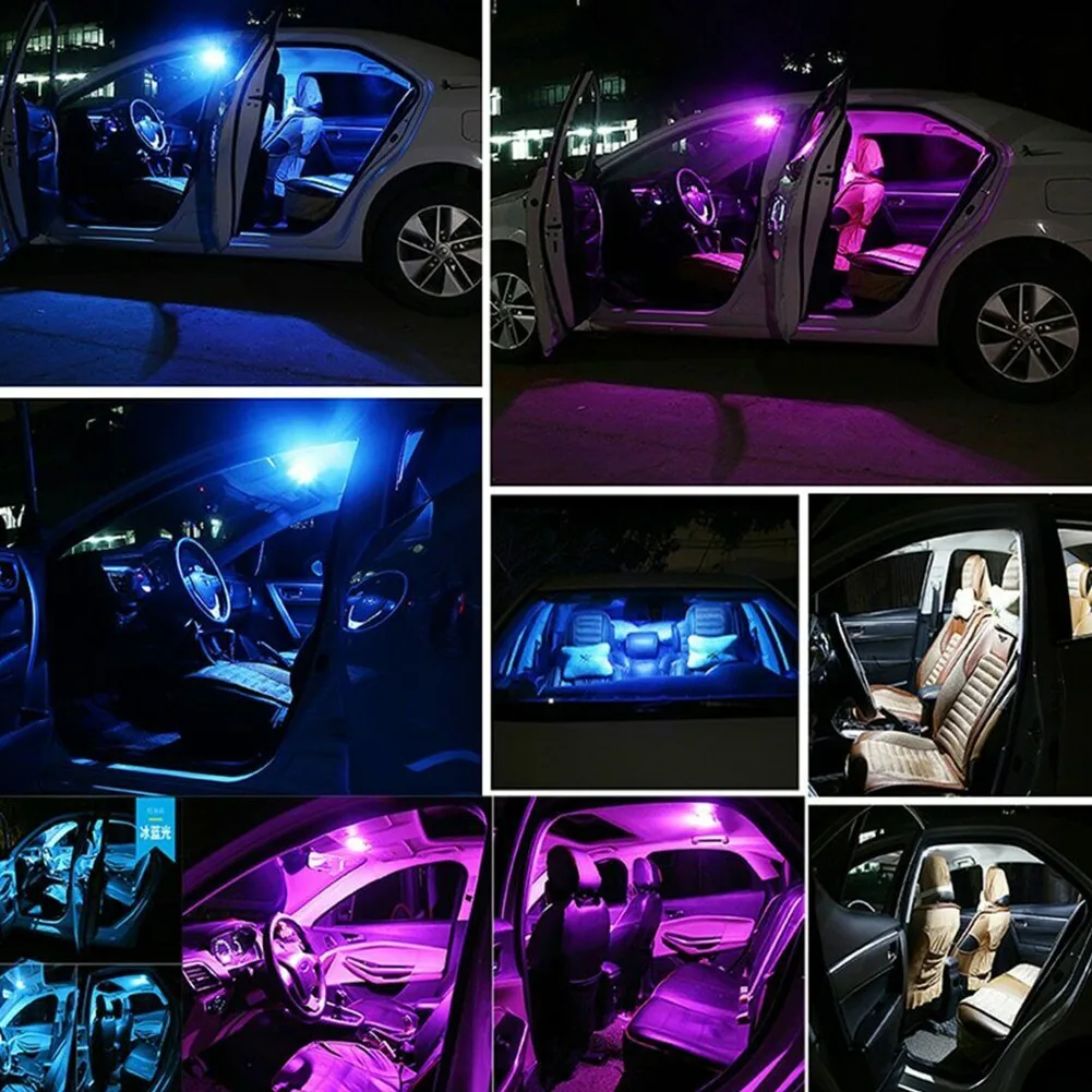 

10PCS W5W Led T10 Car Light COB Glass Auto License Plate Lamp Dome Read DRL Bulb Car Lights Accessories Decorative Lights