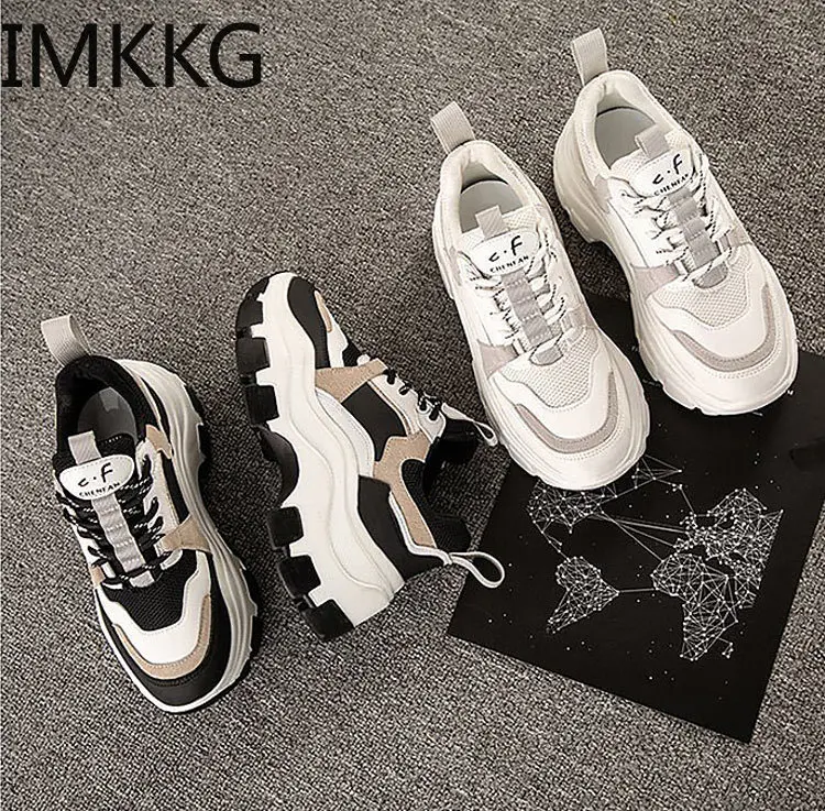 Кроссовки женские на шнуровке повседневная Нескользящая спортивная обувь