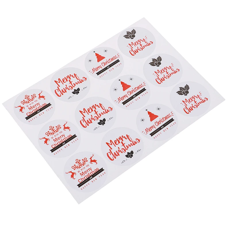 120 шт./лот ручная работа печать бумажная наклейка на Рождество Свадьба конфеты