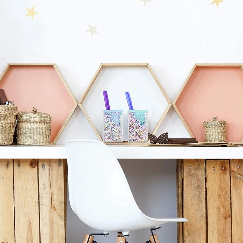 

2 Pieces Pen Holder Multi-Purpose Desktop Organizer Stationery Makeup Brush Storage Holder with Colored Bubble Ball