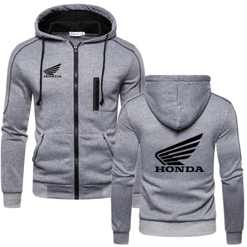 

2021 Spring Men Hoodies Honda Car Logo Print Women Sweatshirt Cotton Zipper Hoodie Man Clothing Jacket Roupas Masculinas Atacado