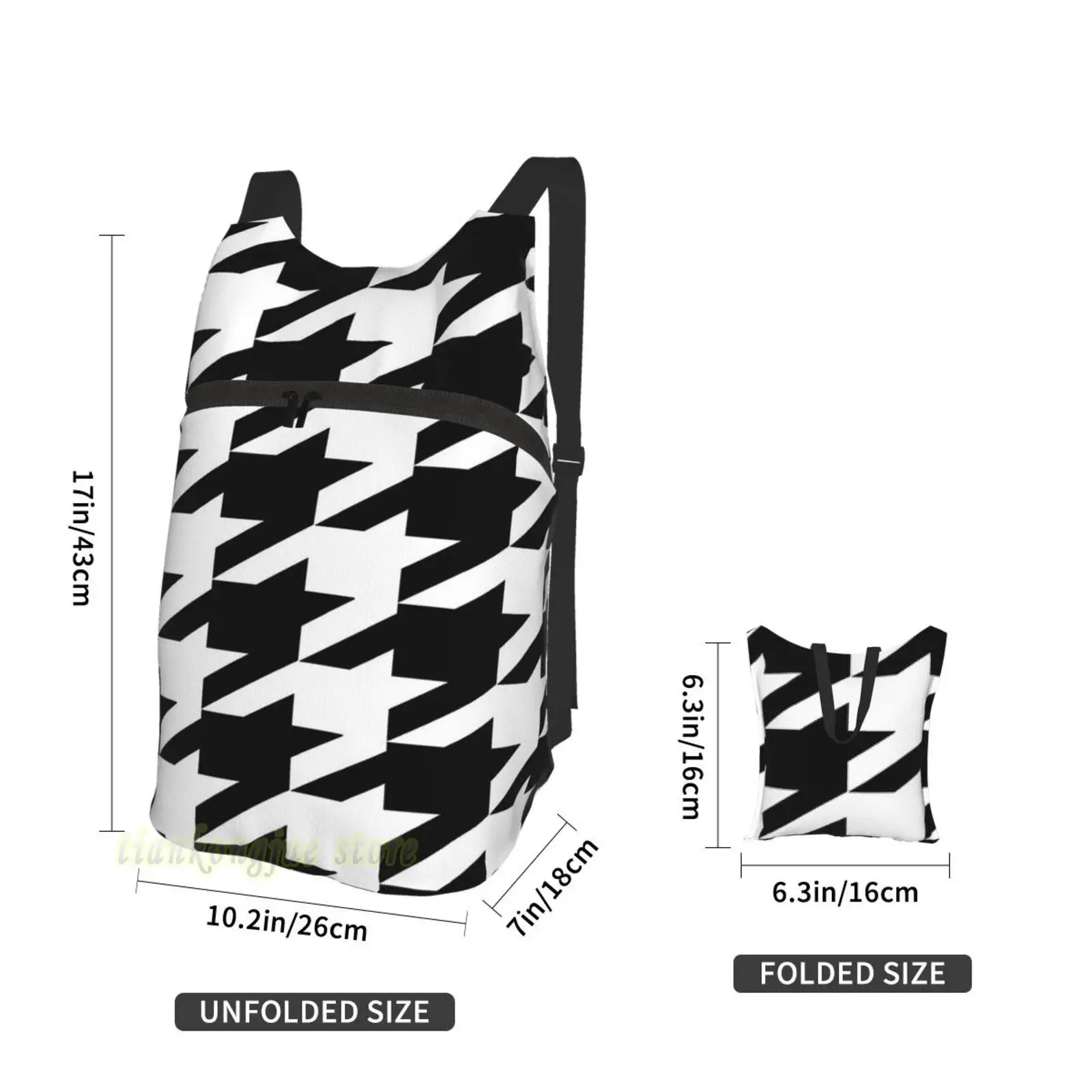 Мужская сумка для путешествий на открытом воздухе с рисунком гусиная лапка -