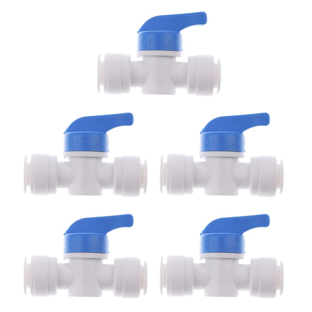 5 шт. трубный шаровой клапан быстроразъемный фитинг 1/4 дюйма пусковой соединитель