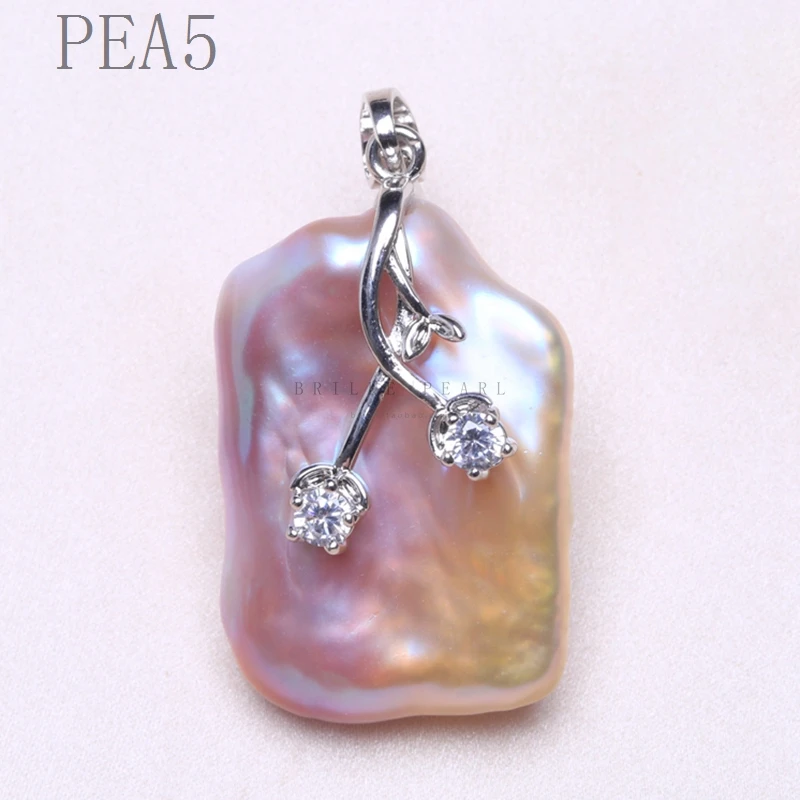 Ручная работа естественный неправильной формы жемчужная подвеска квадратный