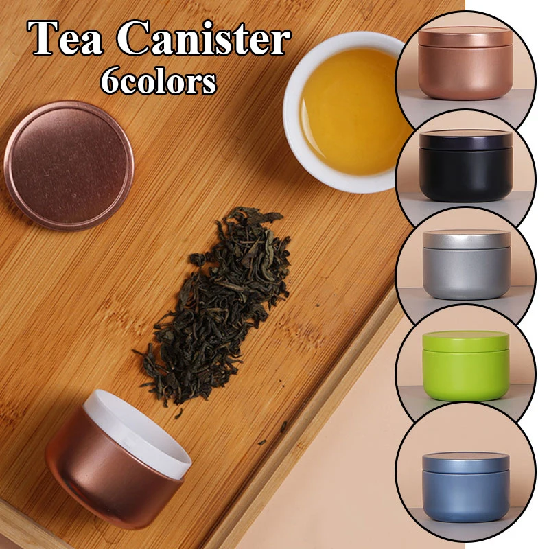 

Mini Round Metal Tea Cans Durable Solid Color Textured Tea Packaging Cans Delicate Strong Three-dimensional Shape Tinplate Cans